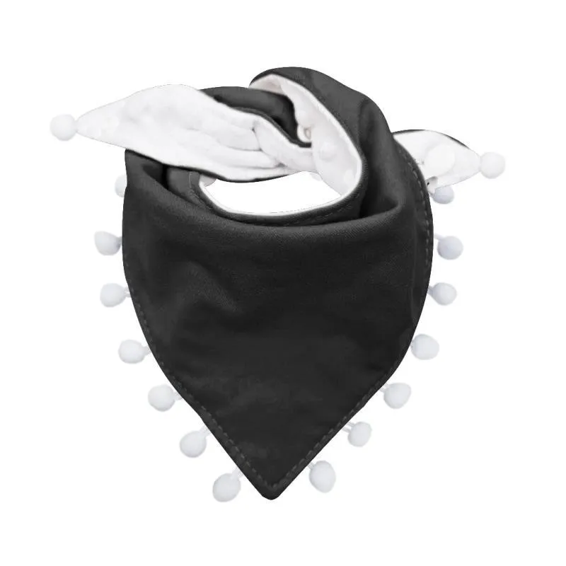 Детские нагрудники из хлопка с кружевом и кисточками водонепроницаемые