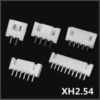 40pcs xh2 54 2 54mm socket connector pin header straight pin 2p 12p total 11 types