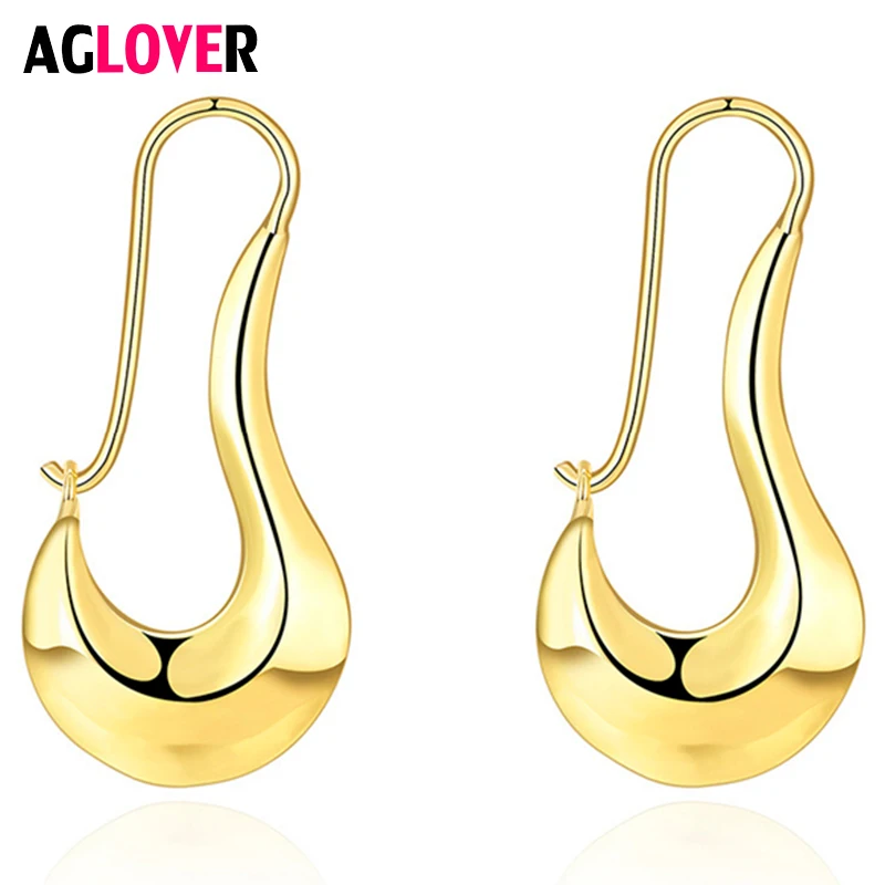 

AGLOVER Fashion S925 Sterling Silver Earrings Twisted Water Drop Pendant Earrings For Women Wedding Jewelry Birthday Gift