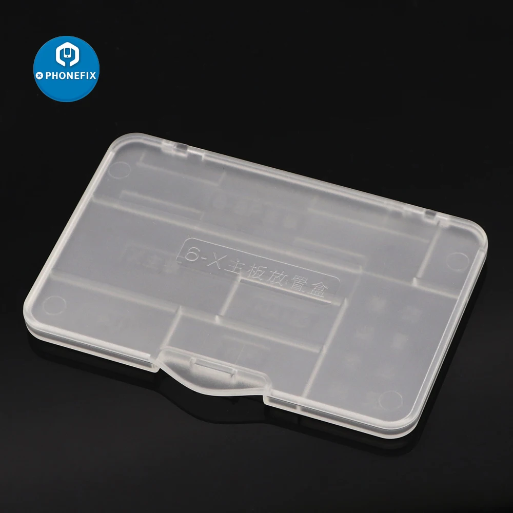 PHONEFIX Super-hard Acrylic Storage Box Protect NAND CPU IC Chips Electronic Parts Plastic for iPhone Repair | Инструменты