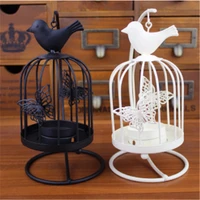 vintage candle holder romantic candlestick home party wedding home decor candleholder bird cage style metal candelabrum