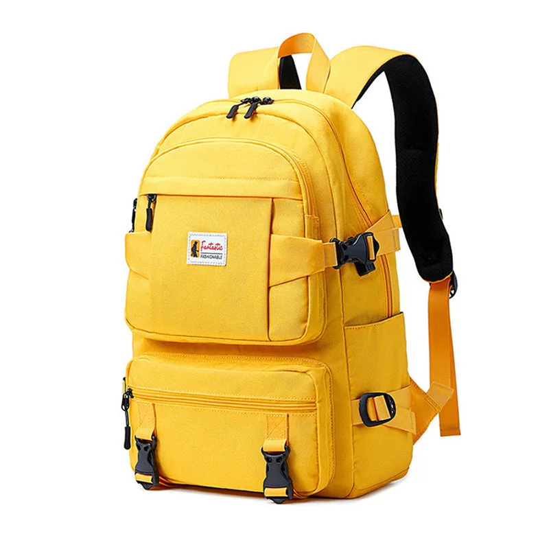 Модный желтый рюкзак, детские школьные ранцы для девочек, водонепроницаемый большой школьный рюкзак из ткани Оксфорд для подростков, школь...