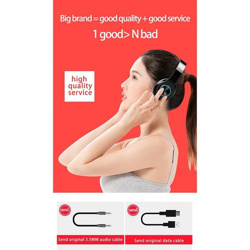 T6 Беспроводная Bluetooth головная повязка игровые наушники гарнитура 5 0 глубокий бас