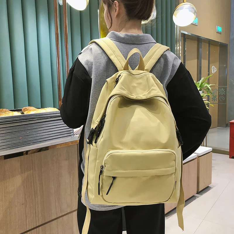 

New student shoulder bag 2020 Women school bag Casual and simple messenger backpack Large Capacity Teenage girls travel Package