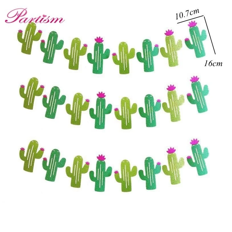 1 комплект вечерние баннеры серии Кактус фиеста зеленые бандажные гирлянды для