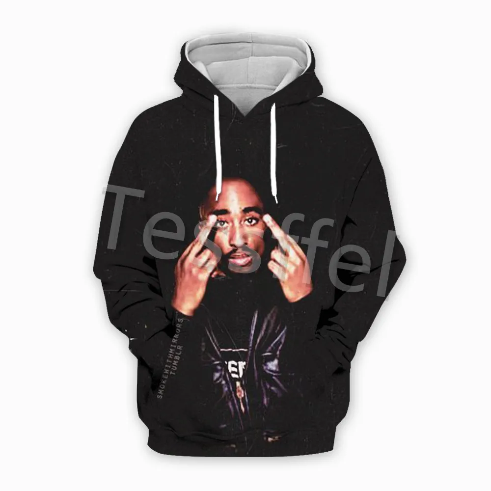 

Tessffel 3D Printed Rapper 2pac Rap Star Trendy Hip-Hop Goodie Street Harajuku Autumn/Winter Unisex Casual Sweatshirt Style-8
