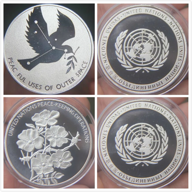 Мир голубь мир памятные монеты Золото Посеребренная медаль национальный сувенир