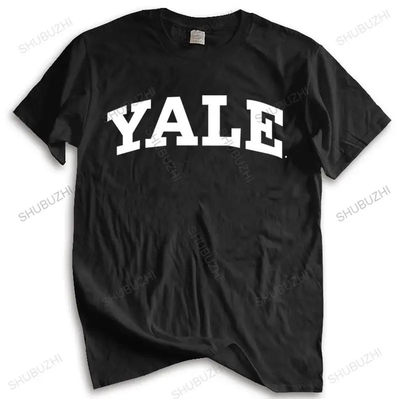 Мужские летняя хлопчатобумажная футболка Свободные топы Yale