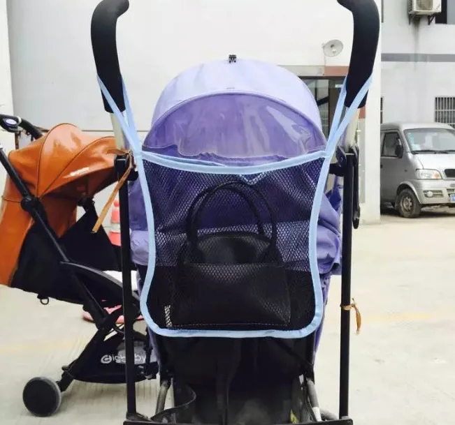 Универсальная Сетчатая Сумка для детской каретки подвесная сумка Женская черная