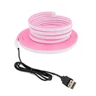 Светодиодная неоновая лента DC5V USB, мягкая силиконовая трубка, водонепроницаемая гибкая лента, веревочная лампа SMD2835 120LED sm 6X1 2 мм, лента для подсветки телевизора