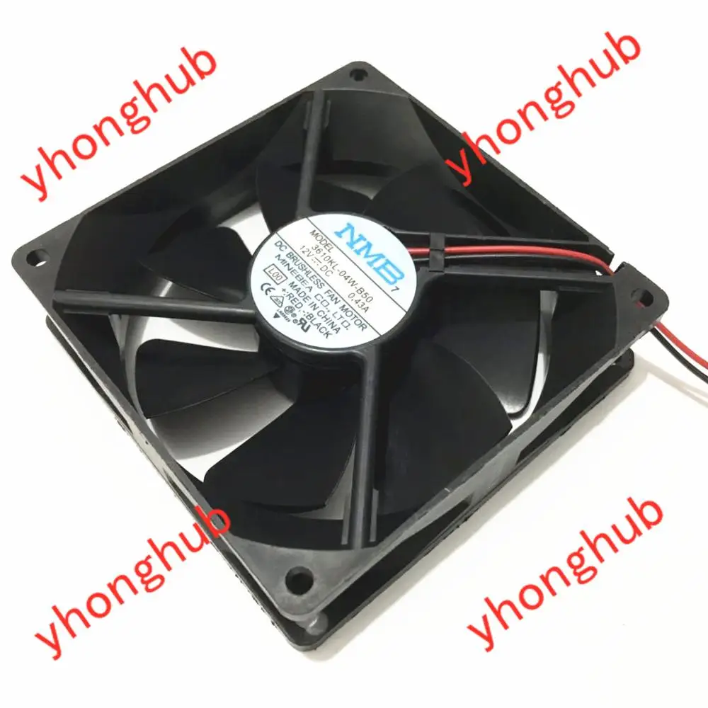 NMB MAT 3610KL 04W B50 L00 DC 12V 0.43A 2 проводной 92X92X25mm Сервер вентилятор охлаждения|square fan|server