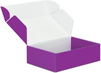 packapro shipping boxes 4x8x2 inch cardboard corrugated mailer boxes purple 25 pack for small business mailingpackaging