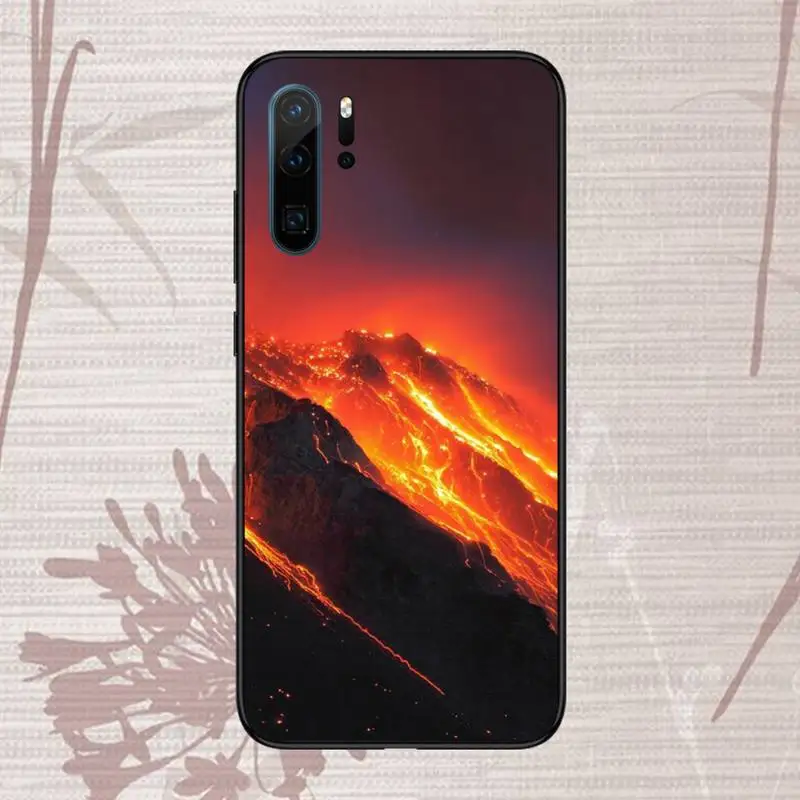 

Magma volcanic eruption Phone Case For Huawei P20 P30 P40 lite Pro P Smart 2019 Mate 10 20 Lite Pro Nova 5t