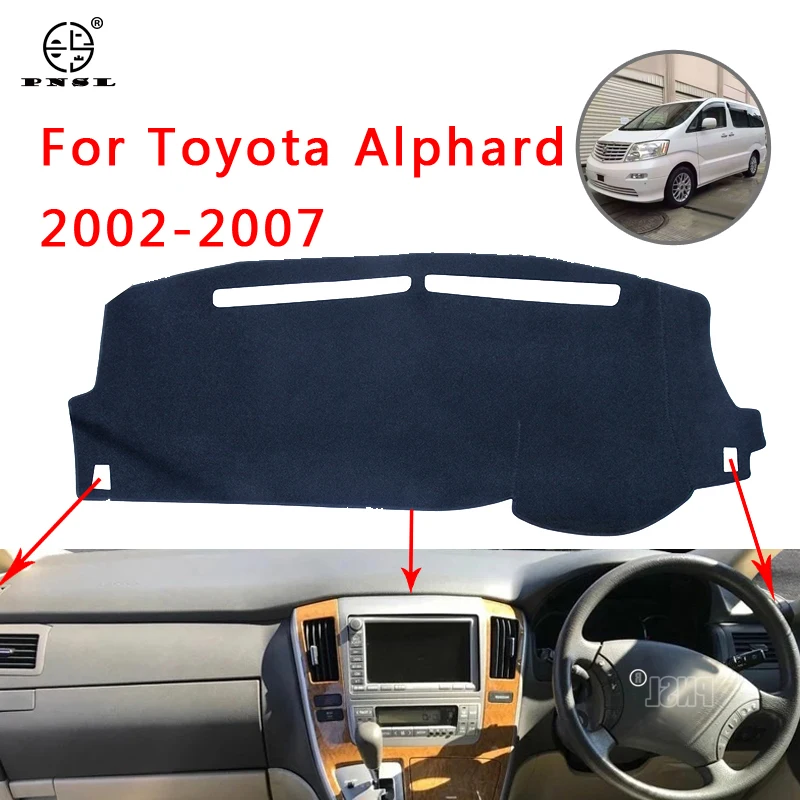 PNSL чехол для приборной панели автомобиля коврик Toyota Alphard Vellfire 10 AH10 2002-2007 защита от