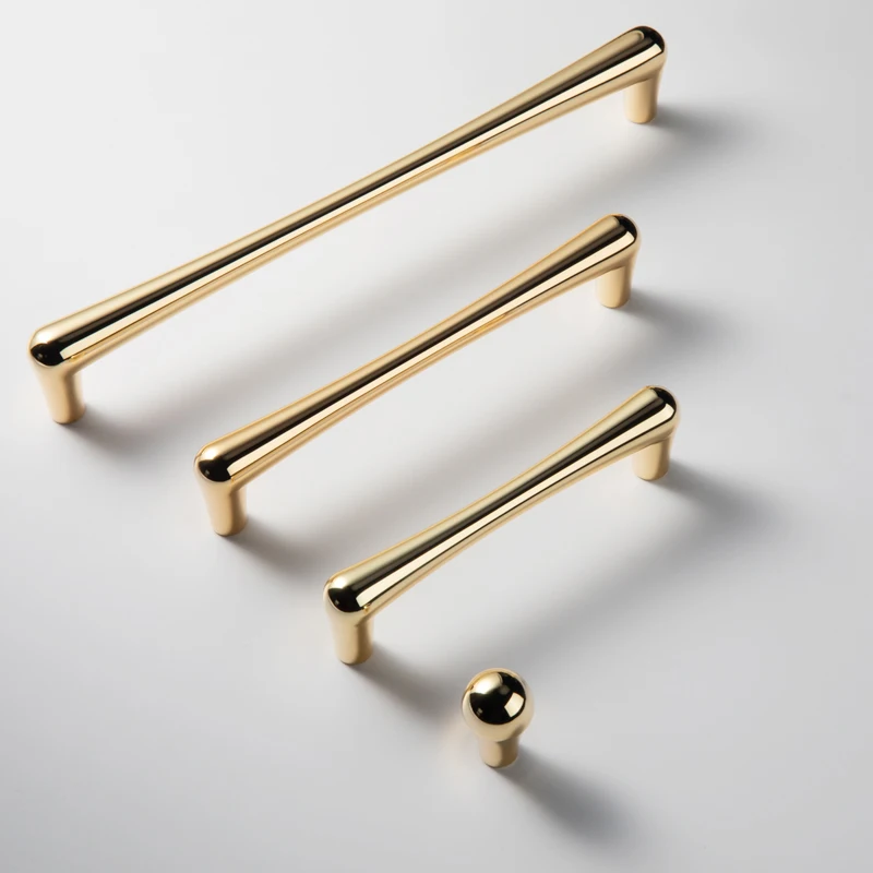 

Nordic golden kitchen cabinet door handles, drawer handles, wardrobe door handles, furniture handles, hardware cabinet dressers