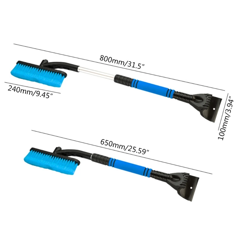 

Extendable Car Sn ow Removal Brush Ice Scraper Foam Grip Detachable Sno w Remover Sno w Scraper