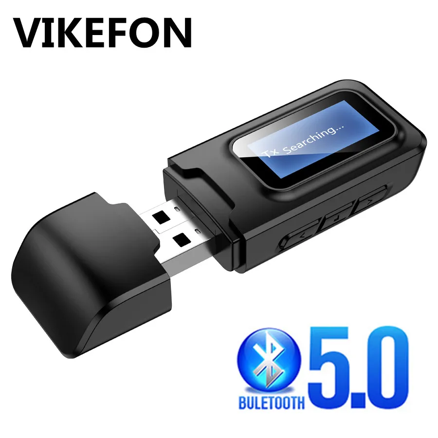 Bluetooth 5 0 аудио приемник передатчик ЖК дисплей 3 мм AUX разъем стерео USB ключ