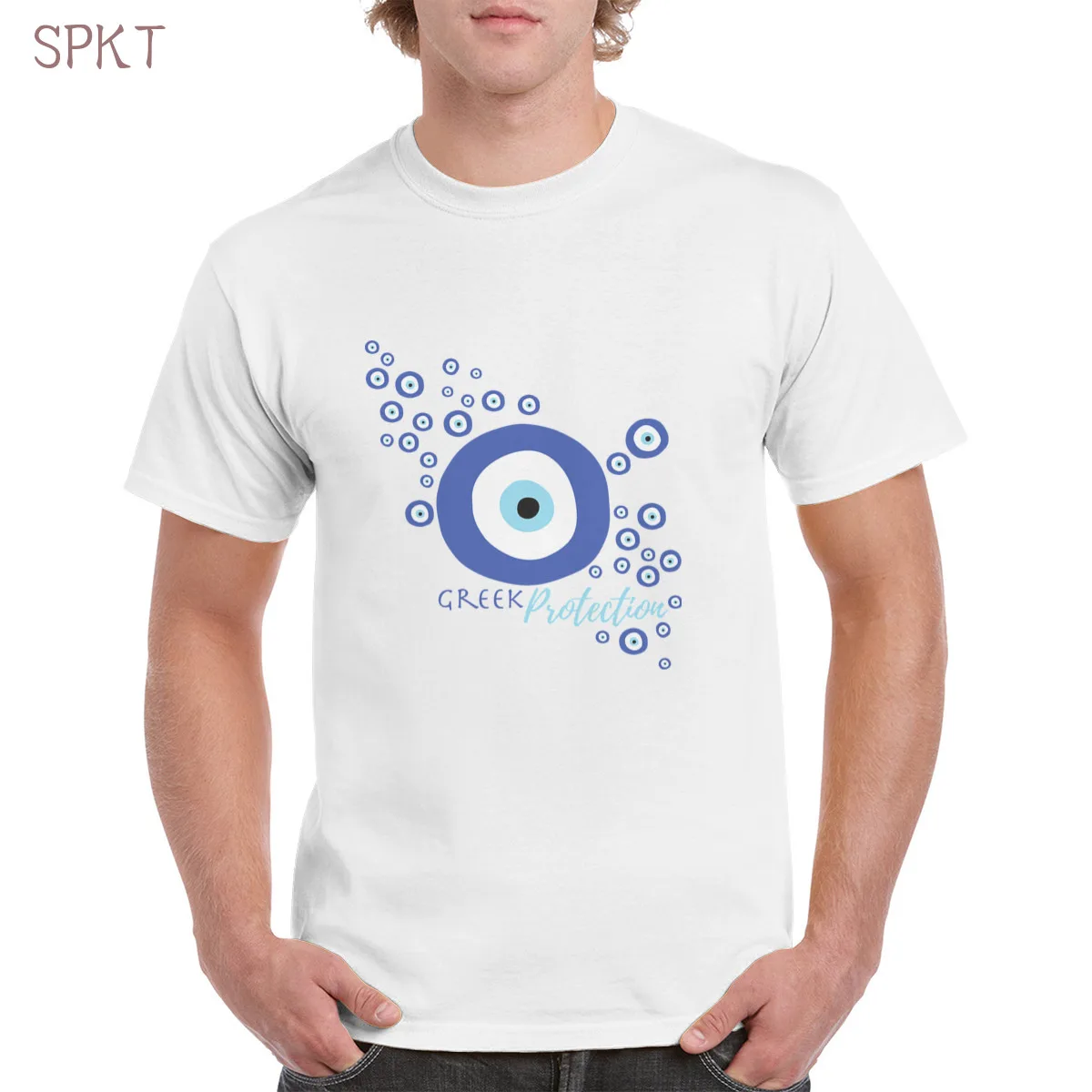 

Evil Eye Protection Guard Blue Implication Amulet Lucky t shirt Top Soft Oversized Tee Female/Man T-Shirt