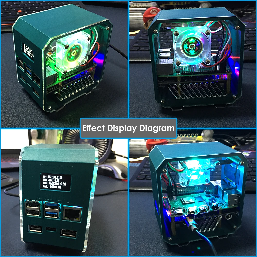 UPS V5 Plus Cover-ups With RTC Power Supply Device Ice Tower 3D Printer Case for Raspberry Pi 4B / 3B+ /3B | Компьютеры и офис