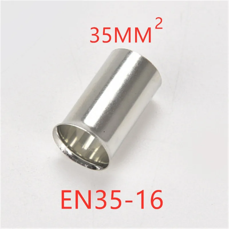 

50/100PCS Non-Insulated Wire Connector Ferrules Electrical Cable Terminal Copper Bare Tinned Crimp Terminal 35mm/EN35-16 2 AWG