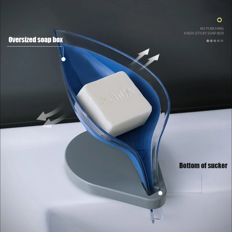 Держатель для мыла в форме листа креативная присоска хранения чехол инструменты