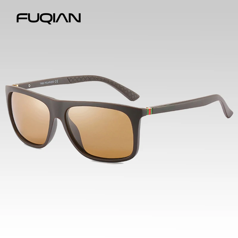 FUQIAN брендовые классические солнцезащитные очки Квадратные поляризованные