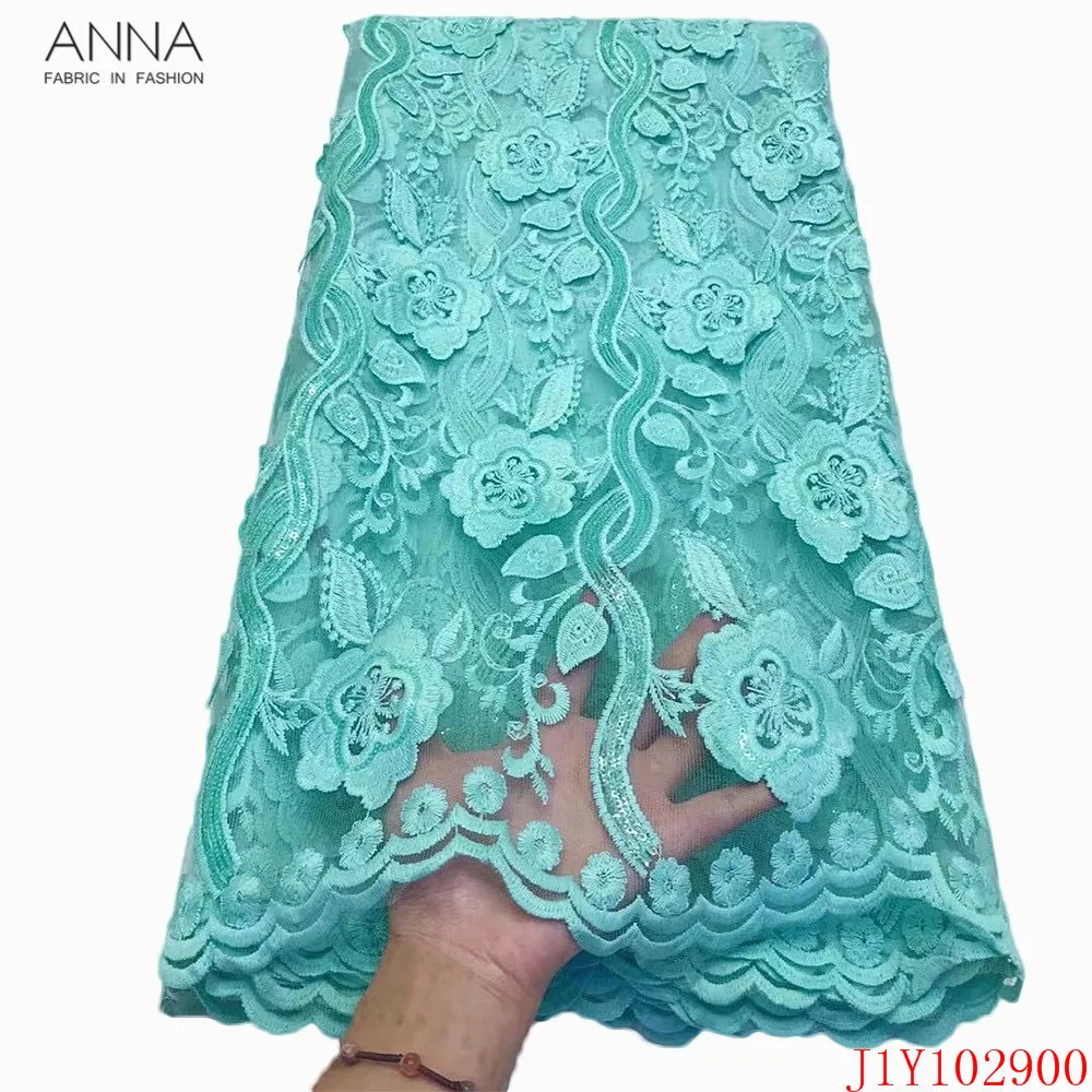 Кружевная ткань с французскими блестками и вышивкой 5 ярдов | Дом сад