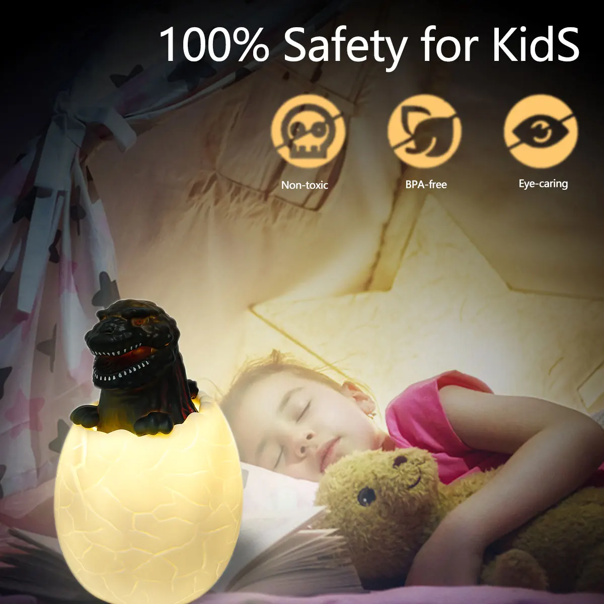 Ночной светильник в виде динозавра лампа для спальни с несколькими пультами