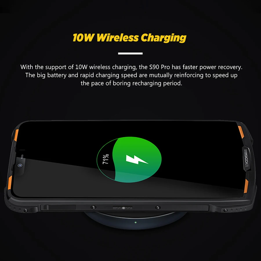 DOOGEE S90 модульный прочный 6 18 ''Дисплей IP68 12V/2A 5050 мА/ч Helio P70 Octa Core ГБ 128 16MP + 8MP Android 9