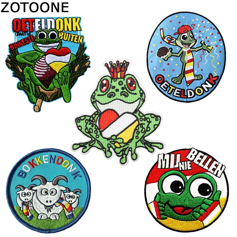Oeteldonk Клубные полностью вышитые лягушки карнавал для Нидерландов термоклейкие