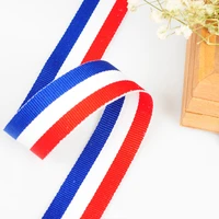 152540mm 50yards plain ribbon vertical striped glosgrain blue white red for decoration gift wrapping diy holiday