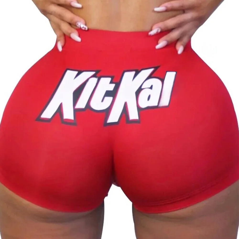 

Women Fitness Yoga Short Pants Sweatpant High Waist Slim Hips Sport Shorts Exercise Wear