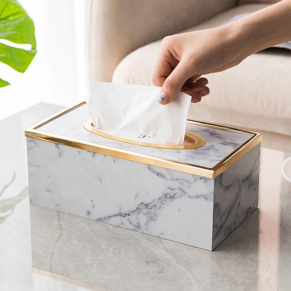 

Light luxury plastic sit type draw out tissue box modern style home decoration study bedroom living room convenient ornaments