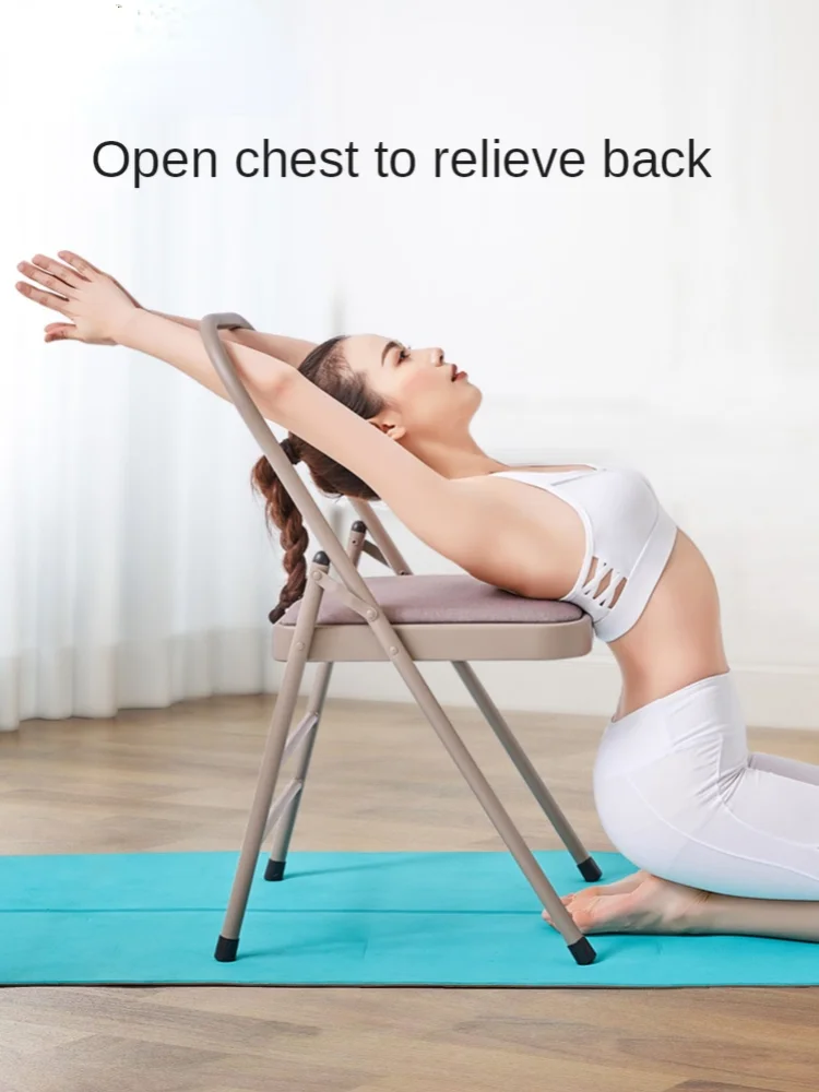 

zq Yoga Chair Iyengar Chair Professional Special Auxiliary Tool Auxiliary Chair Yoga Chair Inverted Folding Chair Auxiliary Tool
