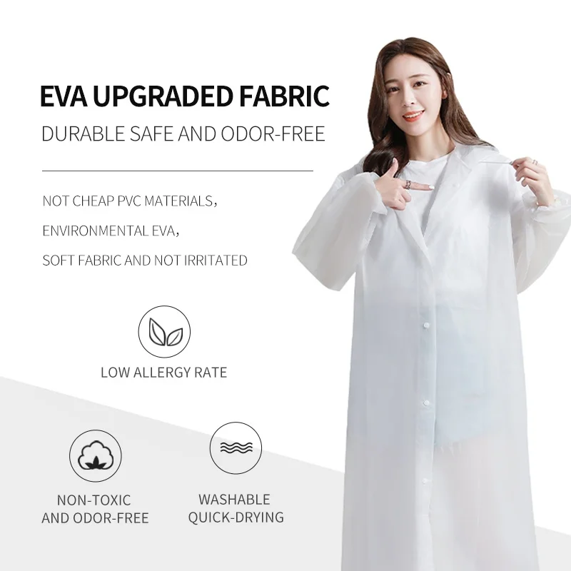 Портативный непромокаемый комплект для взрослых одноразовый дорожный дождевик