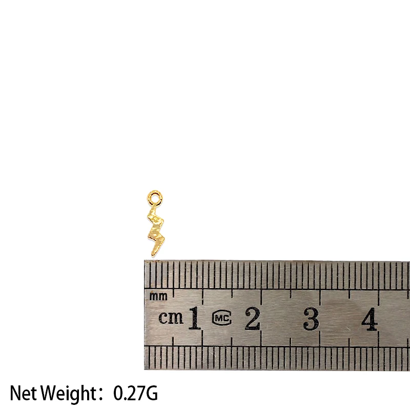 

10Pcs Charm Golden Alloy Metal Mini Lightning Charms Pendant For DIY Necklace Handmade Craft Suppiles Jewelry Making Accessories