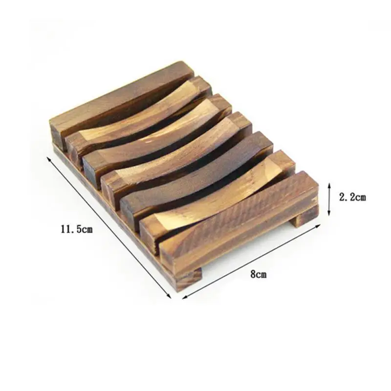 

Storage Rack Plate Box Container Soap Dish Natural Wooden/Bamboo Soap Tray Holder Bath Shower Plate W5H55W6