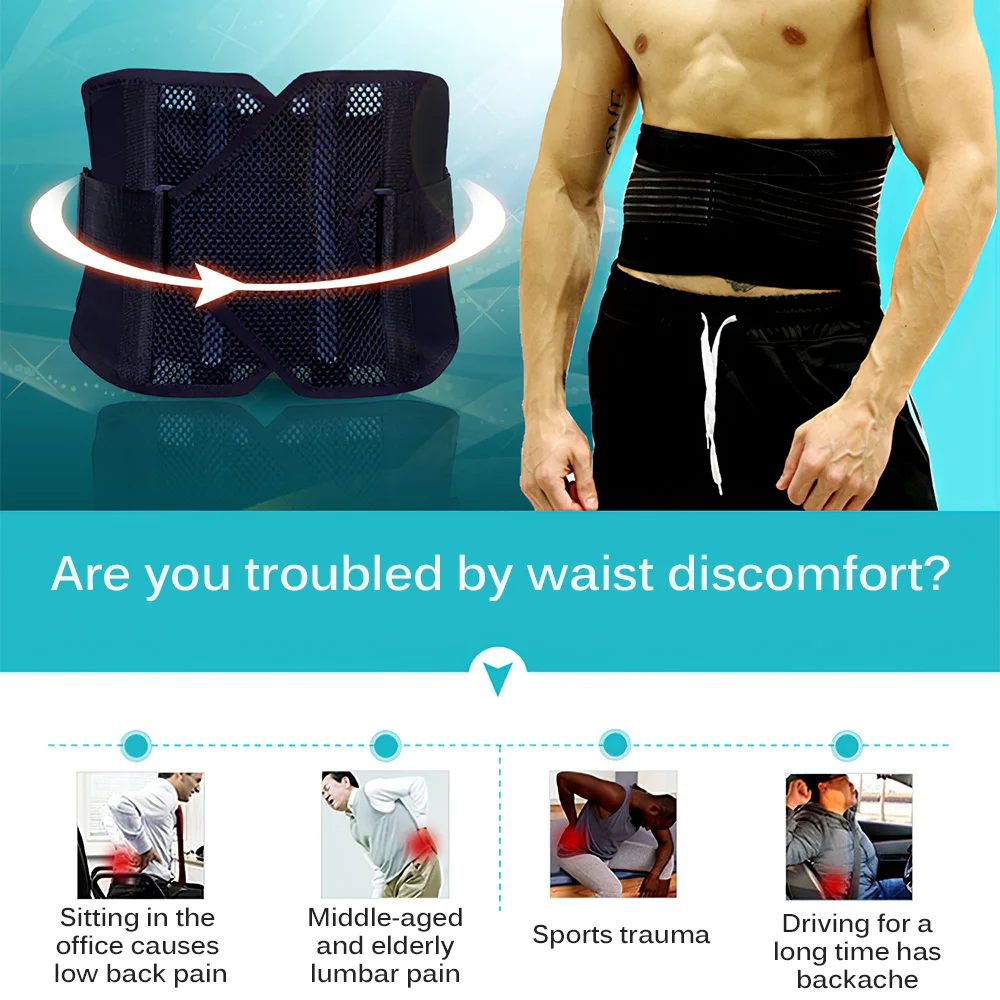 

Waist Support Belt Back Waist Belt Gym Train Waist Protector Weight Loss Sports Muscle Compression Body Breathable Skin-Friendly