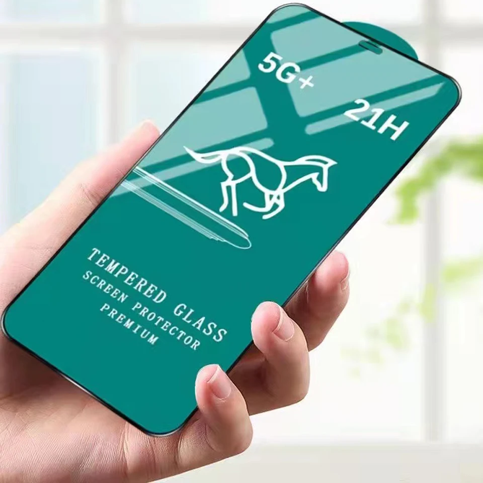 100Pcs Swift Horse 21H Full Cover Tempered Glass For iPhone 13 12 11 Pro Max XR X XS MAX 6 6S 7 8 Glass Screen Protector Film