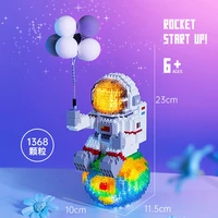 space station moon rocket satellite astronaut figure bricks mini building blocks montessori constructor toys for children gifts