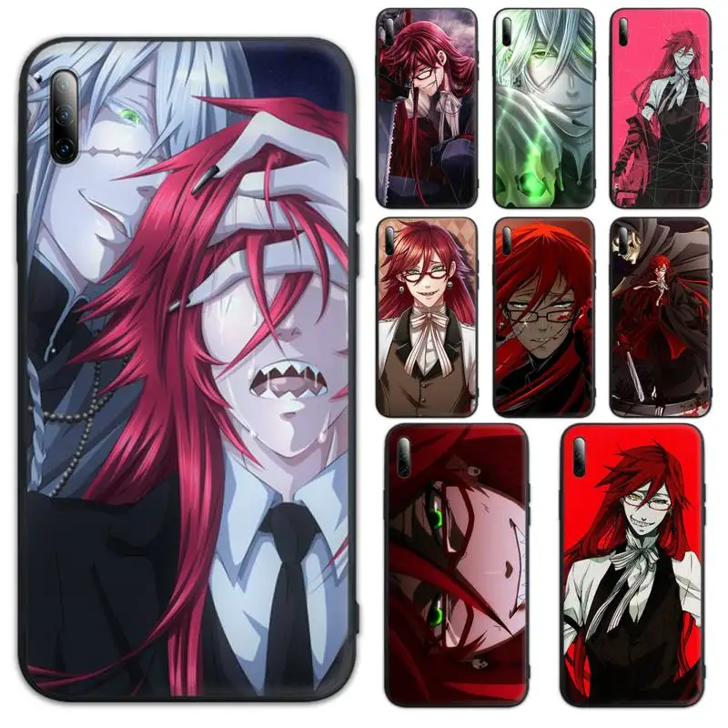 

Kuroshitsuji Black Butler Grell Sutcliff Phone Case for Redmi note 5 5A 7 6 8 8T 9 10 4 6 9 10 S PRO MAX Fundas cover