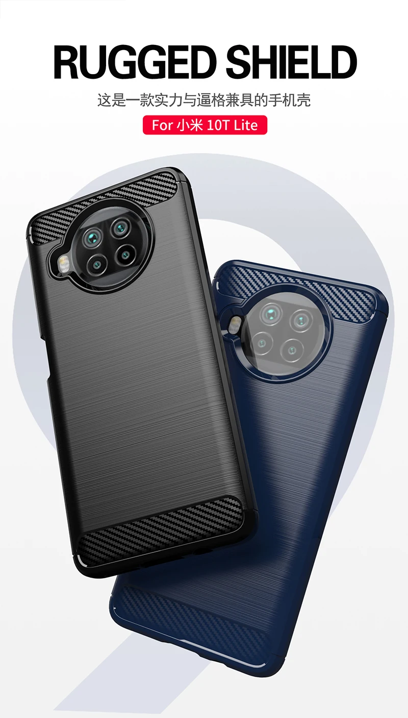 for xiaomi mi 10i 5g case rubber silicone carbon fiber cover for xiaomi mi 10i 5g phone case for xiaomi mi 10i 5g case 6 67 inch free global shipping