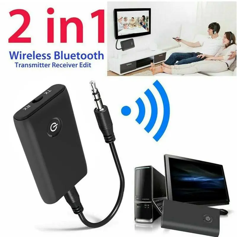 2 в 1 Bluetooth 5 0 передатчик приемник 3 мм A2DP аудио стерео музыка беспроводной адаптер
