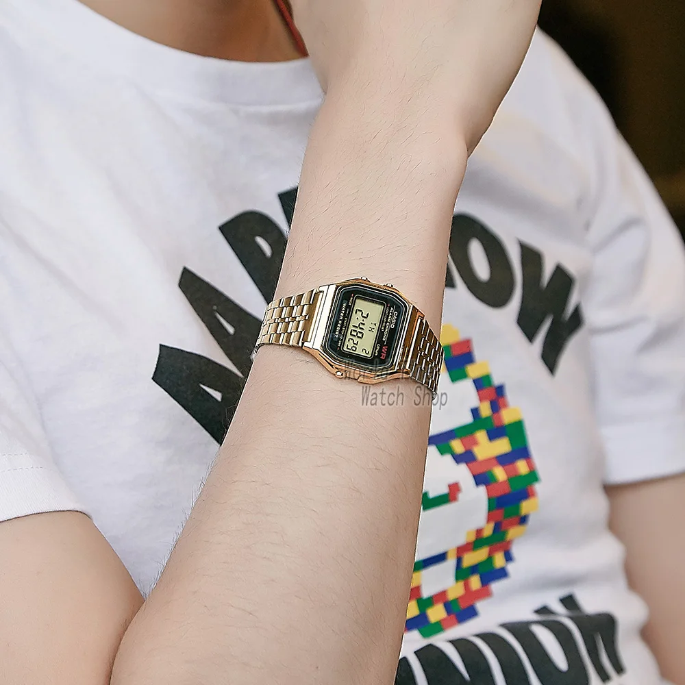 Casio часы мужски золотые мужчины лучший бренд класса люкс LED цифровые