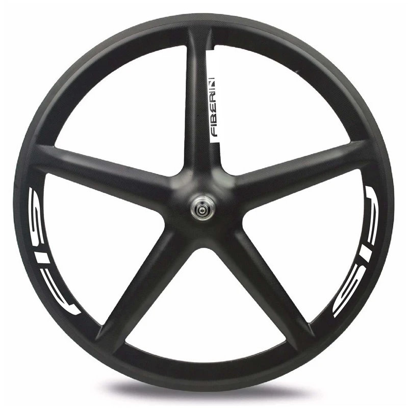 Шоссейный велосипед углеродный 5 спиц колеса с фиксированной передачей передние