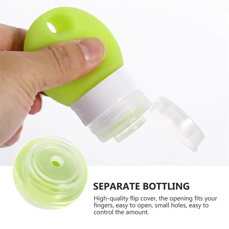 

1 Set/6pcs Empty Bottles Silicone Practical Empty Bottle Dispensers Cosmetic Container for Travel