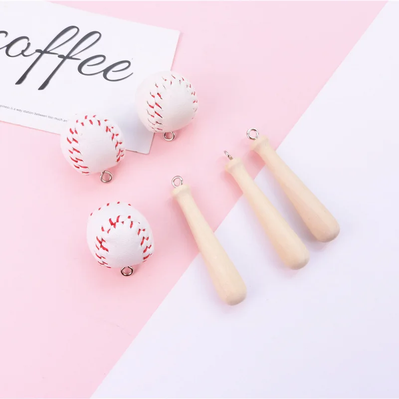 6 разных цветов шт./упак. Бейсбол Спорт Подвески Аксессуары Подвеска финифть DIY