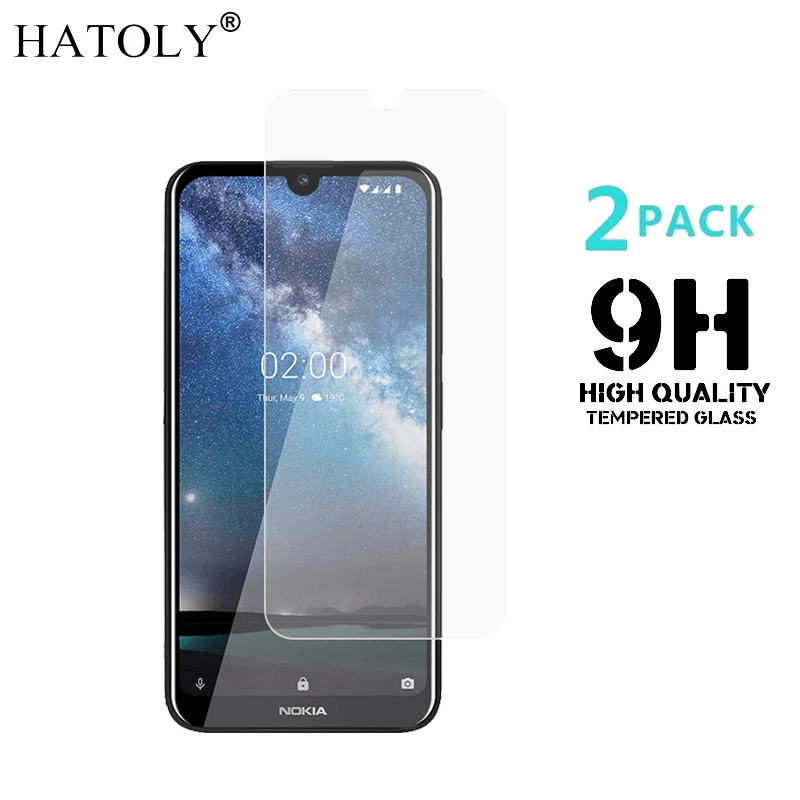 Vidrio templado para Nokia 2,2, Protector de pantalla ultrafino para Nokia 2,2 TA-1191 TA-1179, pel&iacute;cula endurecida para Nokia 2,2, 2 uds.-0