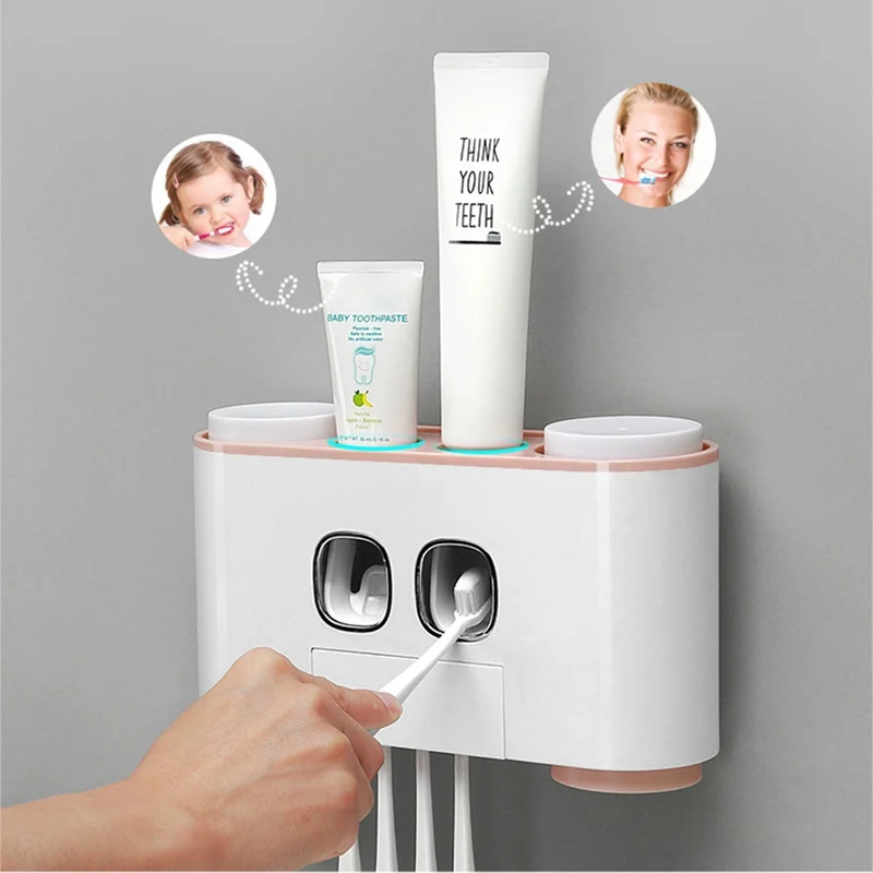 Автоматический держатель зубной пасты Пыленепроницаемая зубная щетка с чашками