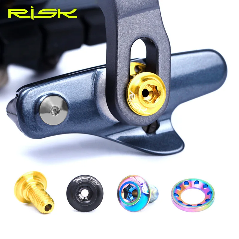 

RISK Bike C-Brake Shoes Fixing Set Bicycle Brake Shoes 16pcs/Set Fixed Screw Kit Bicycle V Brake Bolts Nut Gasket Cycling Parts